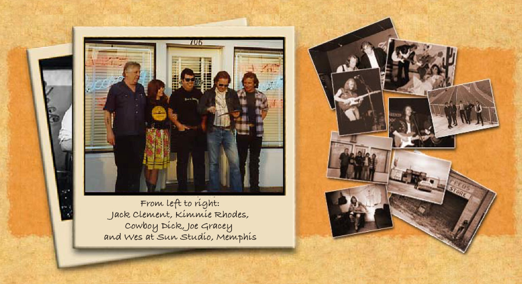 Jack Clement, Kimmie Rhodes, Cowboy Dick, Joe Gracey and Wes Mcghee at Sun Studio, Memphis
